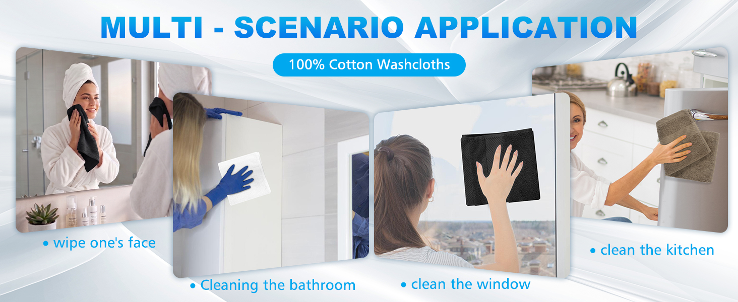 100% Cotton Wash Cloths