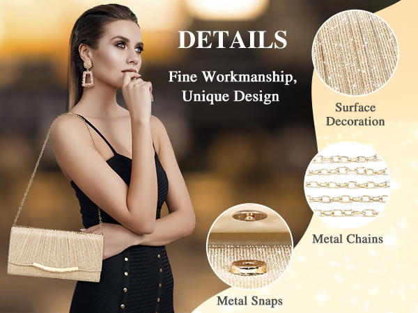 Gold evening clutch purse
