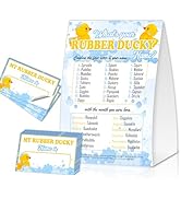What's Your Rubber Ducky Name, Funny Rubber Ducky Theme Game Cards Set,1 Game Sign and 30 Cards, ...