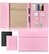 Triple Portfolio Folder Notebook Cover for 8.5 x 11 Daily Planner, Soft Leather Padfolio A4 Busin...