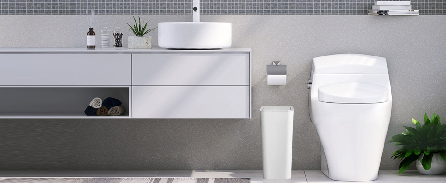 Bathroom Trash Can with Lid