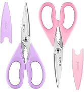 iBayam Kitchen Scissors, Purple Kitchen Utensils Accessories, All Purpose Heavy Duty Meat Scissor...