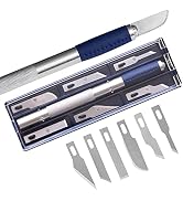 WA Portman 7 Piece Precision Hobby Knife Set - 6 Carbon Steel Art Knife Blades - Precision Knife ...