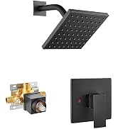 Heyalan Bathtub Shower Faucet Set,6 Inch Square Shower Trim Kit Single Handle Shower System,Showe...