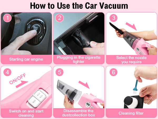 How to use the car vacuum