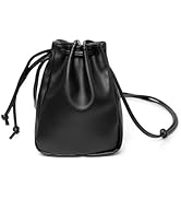Energather Mini Crossbody Bag, PU Leather Small Crossbody Bags for Women, Drawstring Mini Crossbo...