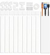 Cable Cover Wall - Cord Hiders for TV on Wall, 157 Inches Cable Cover Channel, White