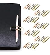 FDKYOEK 21 PCS Pen Holder for Notebook, Metal Pen Clips, Paper Clip Pen Holders for Journal, Plan...