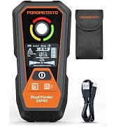 Rechargeable 6 in 1 Stud Finder Wall Scanner POROMETISTO, Positioning Hole for Pipe Wood Studs, L...