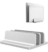 Universal Laptop Vertical Stand, Dual Desktop Adjustable Notebook Stand (up to 17.3 inches) for S...