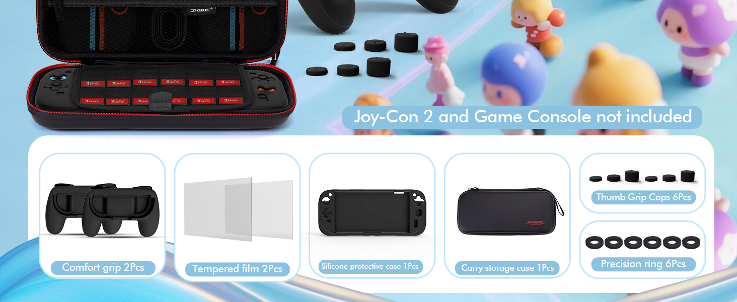 18-in-1 Carry Case Premium Protection Accessories Bundle Compatible with Nintendo Switch 2