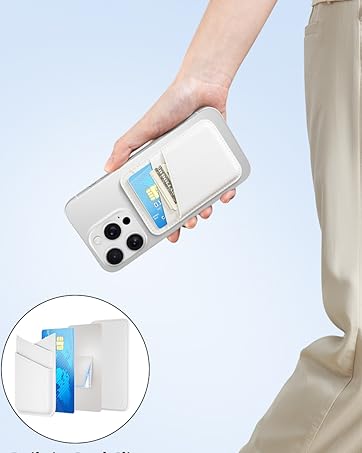phone wallet card holder for phone case Magsafe Magnatic iphone stick on small credit card pocket