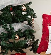 Topfinel Christmas Snowflakes Sequins Throw Pillow Covers, Xmas Plush White Pillow Covers