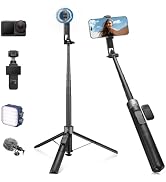 K&F CONCEPT Popod 72" Phone Tripod, 3-in-1 Clip & Magnetic Selfie Stick with Remote, Automatic Ph...
