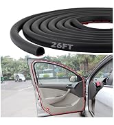 26Ft D-Shaped Car Door Seal Strip,Rubber Automotive Weather Stripping with Soundproofing,Self Adh...