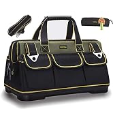 FASTECH 22-inch Wide Mouth Tool Bag with Water Proof Molded Base,Wide Mouth Tool Tote Bag,Waterpr...