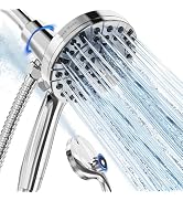 BESAQUO 9 Settings High Pressure Magnetic Shower Head with Handheld | Power Wash for Tub&Tile, Ma...