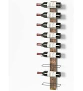 J JACKCUBE DESIGN Wall Mount Wine Rack Organizer for 9 Bottles, Elegant and Simple Rustic Wood Wi...
