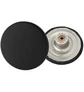 ZENGLU 12 pcs 0.79” Diameter/20 mm ,Black Color Metal No-Sew Jeans Button, to Make Pants Waist Sm...