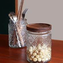 vintage glass jar with lid