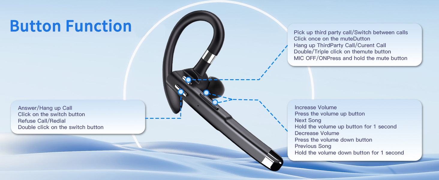 bluetooth button function