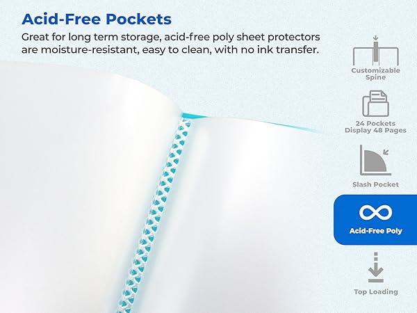 Dunwell Presentation Book 9x12 V - Acid-Free Pockets