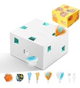 Migipaws Automatic MigiBox Plus Cat Toys 3 n1 Interactive Pounce Mystery Under PopSkin 12 Holes C...