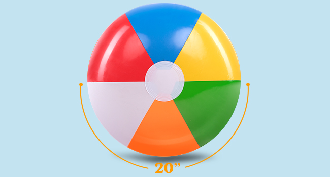 JOYIN 2-Pack 20" Beach Balls - Pool Toys Large Inflatable Beach Ball Swimming Pool Water Games