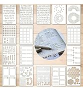Bullet Journals Supplies Notebook, Productivity Journaling Stencils Set for Dotted Journals, DIY ...