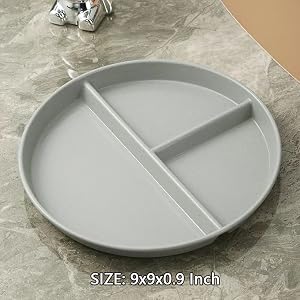 9" Unbreakable Divided Plates