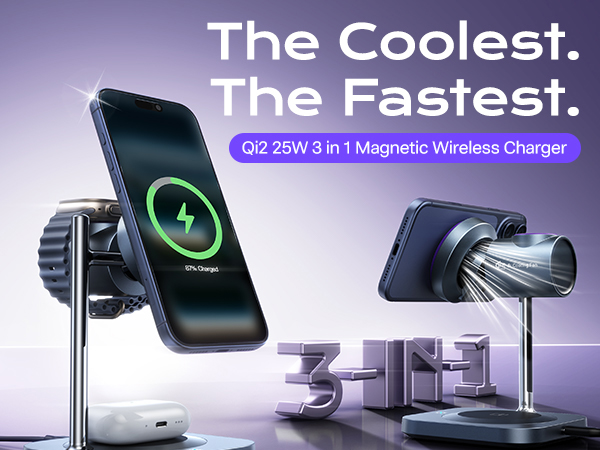 25W fast magnetic charging station