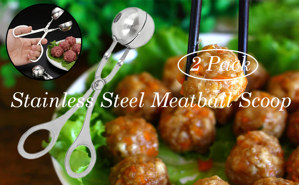 2 Pack Stainless Steel Meat Baller