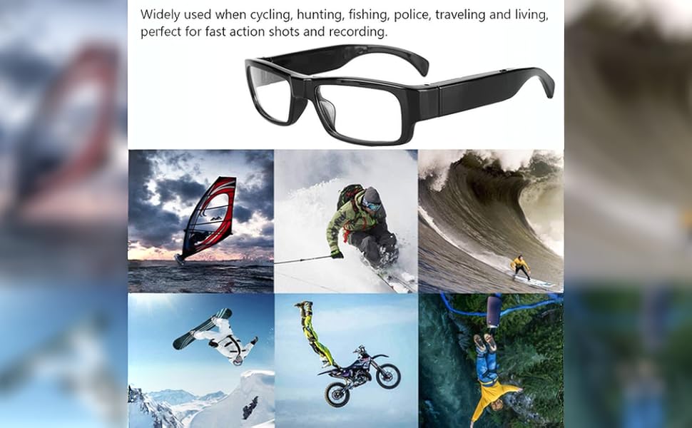 1080P HD camera glasses,Lightweight spy glasses,Budget camera glasses,First person view camera
