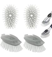 4 Pack Dish Brush Refills, Dish Brush Replacement Head for OXO Steel Soap Dispensing Dish Brush