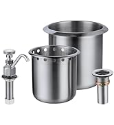 Sepaitek Commercial Dipper Well Faucet & Bowl Set, Brass Faucet & Stainless Steel Bowls & Stainle...