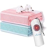 Antfuny 2 Packs Turkish Beach Towels Quick Dry Sand Free Oversized Bath Pool Swim Towel Large Ext...