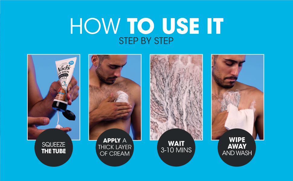 men hair removal cream how to use