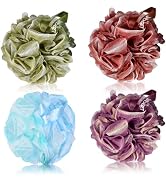 Yoget 4 Pack Bath Loofah Sponge, 4 Color 60G Bath Sponge,Exfoliate, Cleanse, Soothe Skin