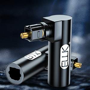 90 Degree Digital Optical Audio Cable Adapter Male to Female