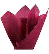 PMLAND 100 Sheets Burgundy Wine Color Tissue Wrapping Paper Bulk 20 x 15 Inches for Gift Favor Ba...