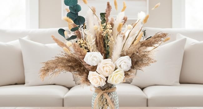 Spring table decor, modern organis farmhouse, floral centerpieces
