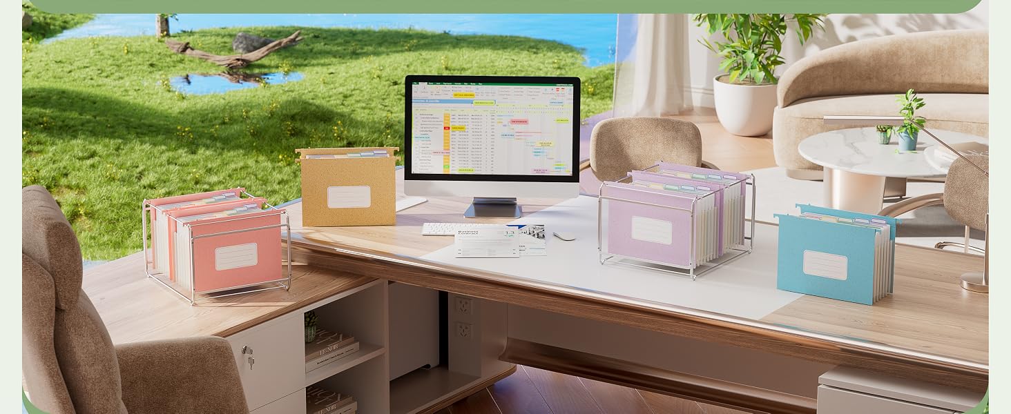 Wheat Straw Expanding Hanging File Folders