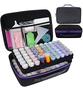 LEIYULY 120 Slots Diamond Art Storage Case with 120 Secure Containers, Diamond Art Pens, Tools, a...