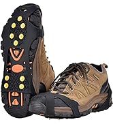Aliglow Ice Snow Grips Over Shoe/Boot Traction Cleat Spikes Anti Slip Footwear