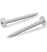 BNUOK #8 x 1-1/2 Inch Wood Screws Phillips Modified Truss Head Stainless Steel 410 Quick Metal Se...