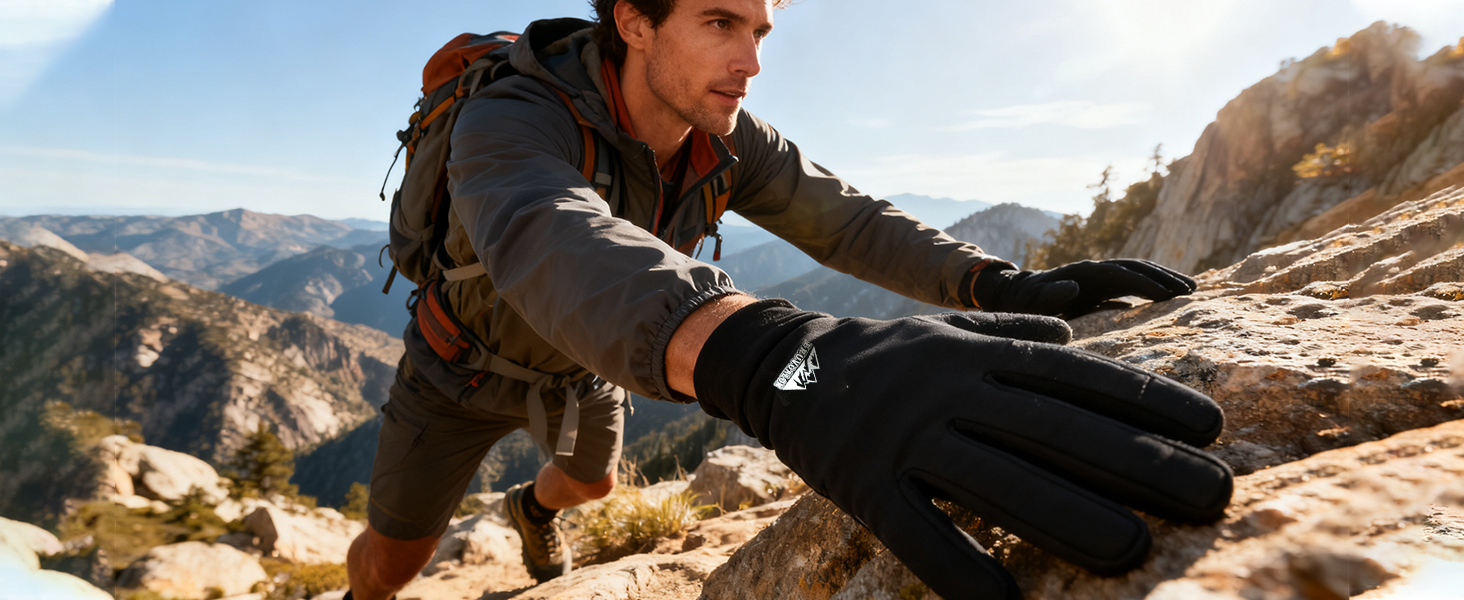 Non-slip palms with textured grip ensure secure handling on icy trails.