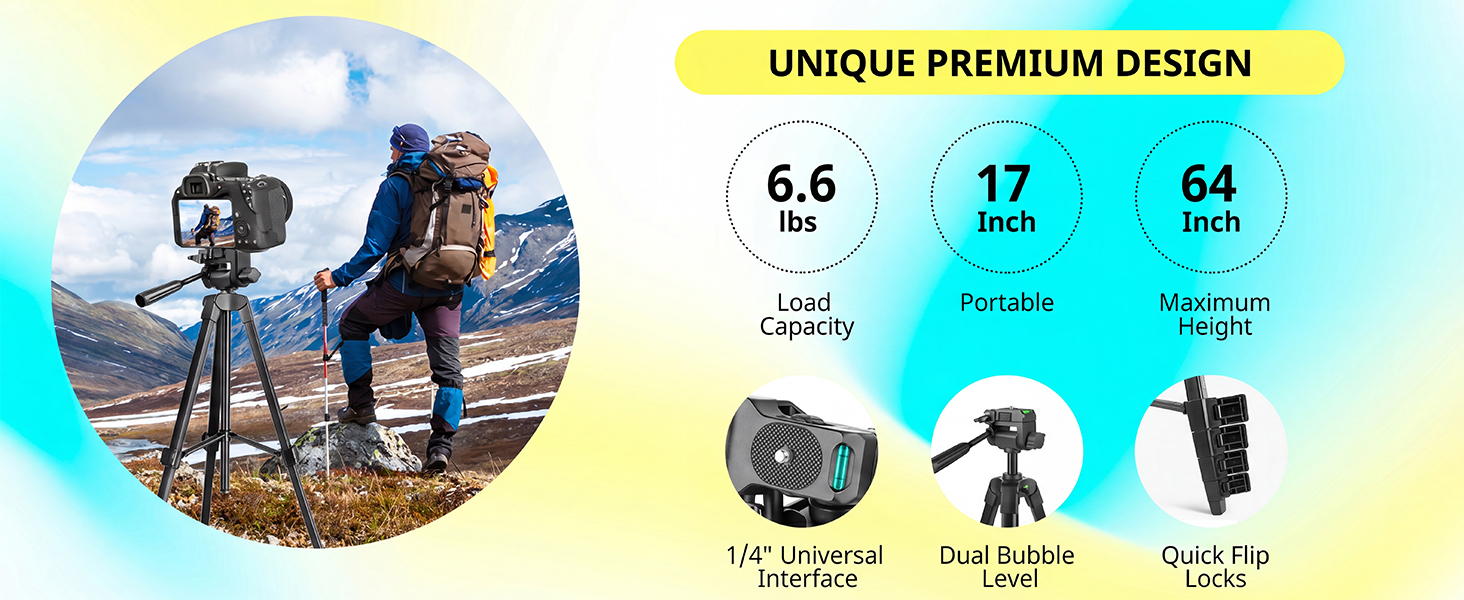 Sensyne 64" Camera Tripod Stand