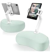 AboveTEK iPad & Kindle Pillow Stand, 360 Adjustable Tablet Holder for 4.7'-12.9' Devices, Soft Be...