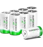 DURNERGY Rechargeable C Batteries 8 Pack, NiMH C Cell Batteries, 5000mAh 1.2V NiMH Rechargeable B...