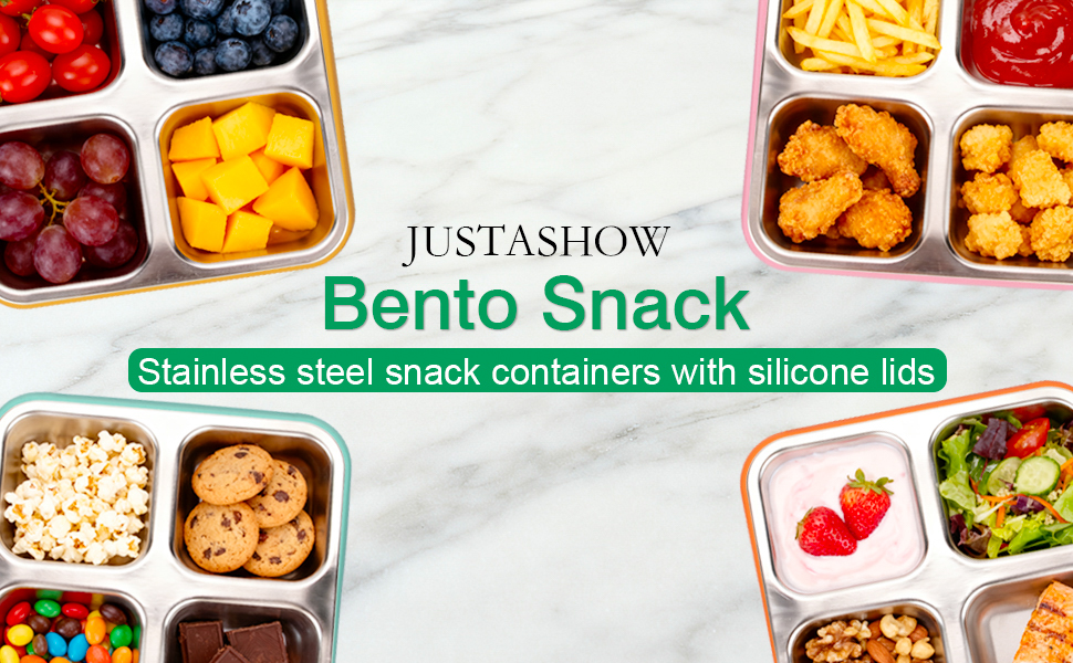 Stainless Steel Snack Containers with Lids